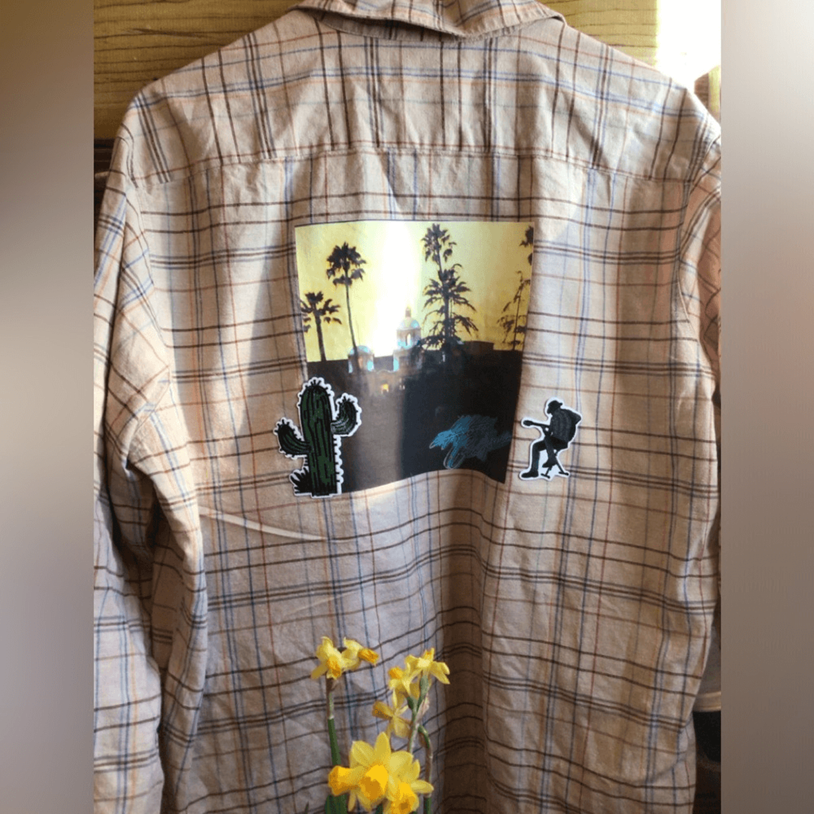 New! Upcycled Eagles Button Up Shirt